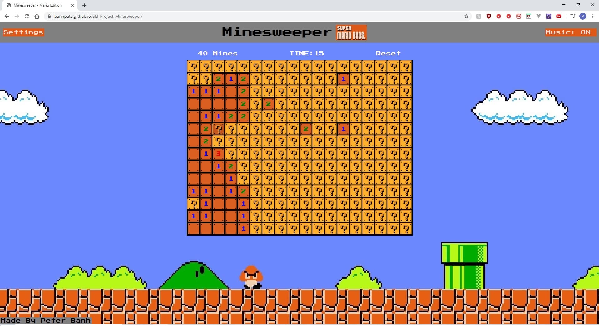 Image of mario minesweeper